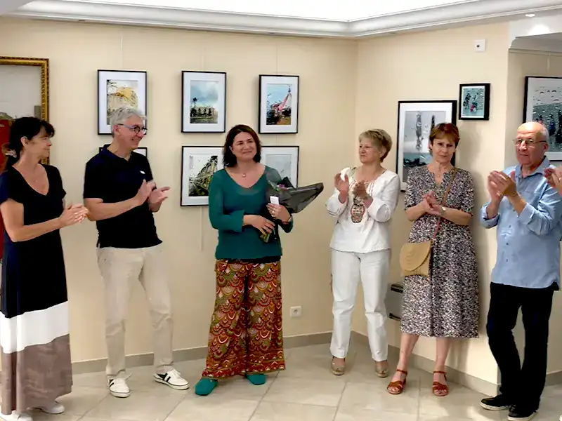 Vernissage de l'exposition Les larmes de pluie Menton 2024 - Sophie Moisan