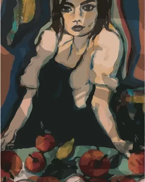 Dans la cuisine - Peinture de Caroline Moisan