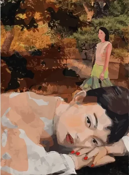 Kyoto zen - Peinture de Caroline Moisan