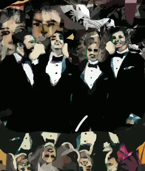 La fête - Peinture de Caroline Moisan