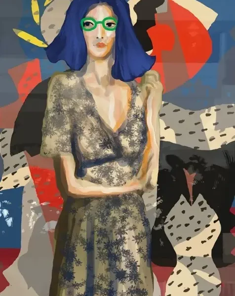 Les yeux verts à Faro - Peinture de Caroline Moisan